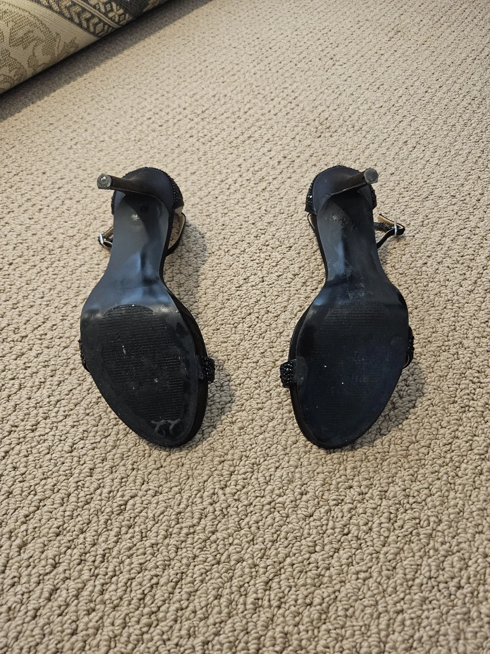 Badgley Mischka Black Women's High Heel Sandals with Ankle Strap